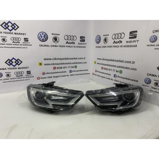 Audi A3 8V Xenon Far Beyinli Sağ Sol 2017-2020 Orijinal Uyumlu LED Far Seti
