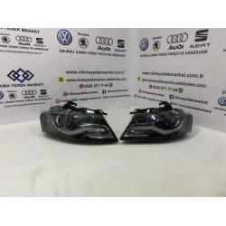 Audi A4 B8 Xenon LED Far Sağ Sol 2009-2012 Komple Far Seti