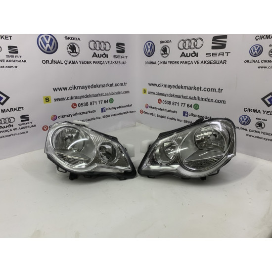 Volkswagen Polo Sıfır Far Sağ Sol 2005-2009 Komple Ön Far Seti